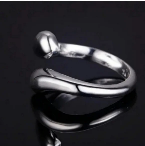 925 Sterling Silver Waterdrop Jewelry Set Bracelet Necklace Earrings and Ring - Picture 12 of 16